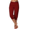 thumbnail image 1 of Capri Pants for Women Casual Elastic Waisted Sweatpants Yoga Workout Running Cropped Joggers with Pockets Ladies Comfy Plus Size Trendy Outfits Lightweight Cute Fashion Dressy Clothes, 1 of 1