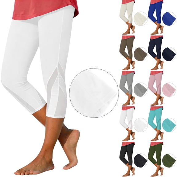 Capri Pants for Women High Waist Stretch Womens Dress Capris Pants for Summer with Pockets Work Casual capri leggings womens capri pants (Light Pink,S)