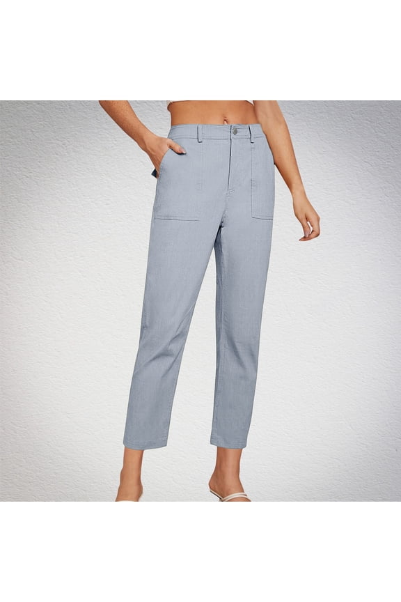 Capri Pants for Women, Xunlbb Women's Peach Pearlescent Leather Pants Bright Face Sports Pants Tight And Hip Lifting Fitness Pants Drying And Breathable Yoga Pants(Light Blue,S)