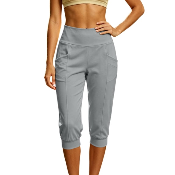 Capri Pants Women Yoga Lounge Casual Work Golf Sweatpants High Waisted Straight Leg Stretch Lightweight Capris