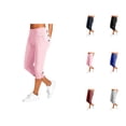 thumbnail image 1 of Capri Pants for Women 2025 High Waisted Stretch Slim Fit Button Yoga Fitness Capris Leggings Womens Cropped Pants, 1 of 7