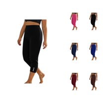 Capri Pants for Women 2025 Solid Color High Waisted Summer Casual Capris Leggings Womens Cropped Pants