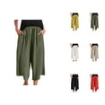 thumbnail image 1 of Capri Pants for Women 2025 Summer Casual Loose Wide Leg Flowy Palazzo Capris with Pockets Womens Cropped Pants, 1 of 5