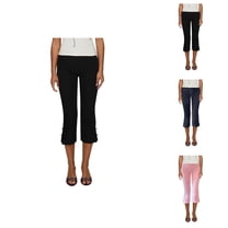 Capri Pants for Women Cute Y2K Polka Dots Split Flared Elastic Waist Bowknot Casual Capris Cropped Pants