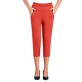 thumbnail image 1 of Capri Pants for Women High Waist Stretch Pull on Golf Capris Dressy Casual Work Pant with Pockets, 1 of 5