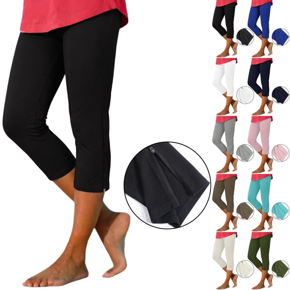 Capri Pants for Women High Waist Stretch Womens Dress Capris Pants for Summer with Pockets Work Casual capri leggings womens capri pants (Black,M)