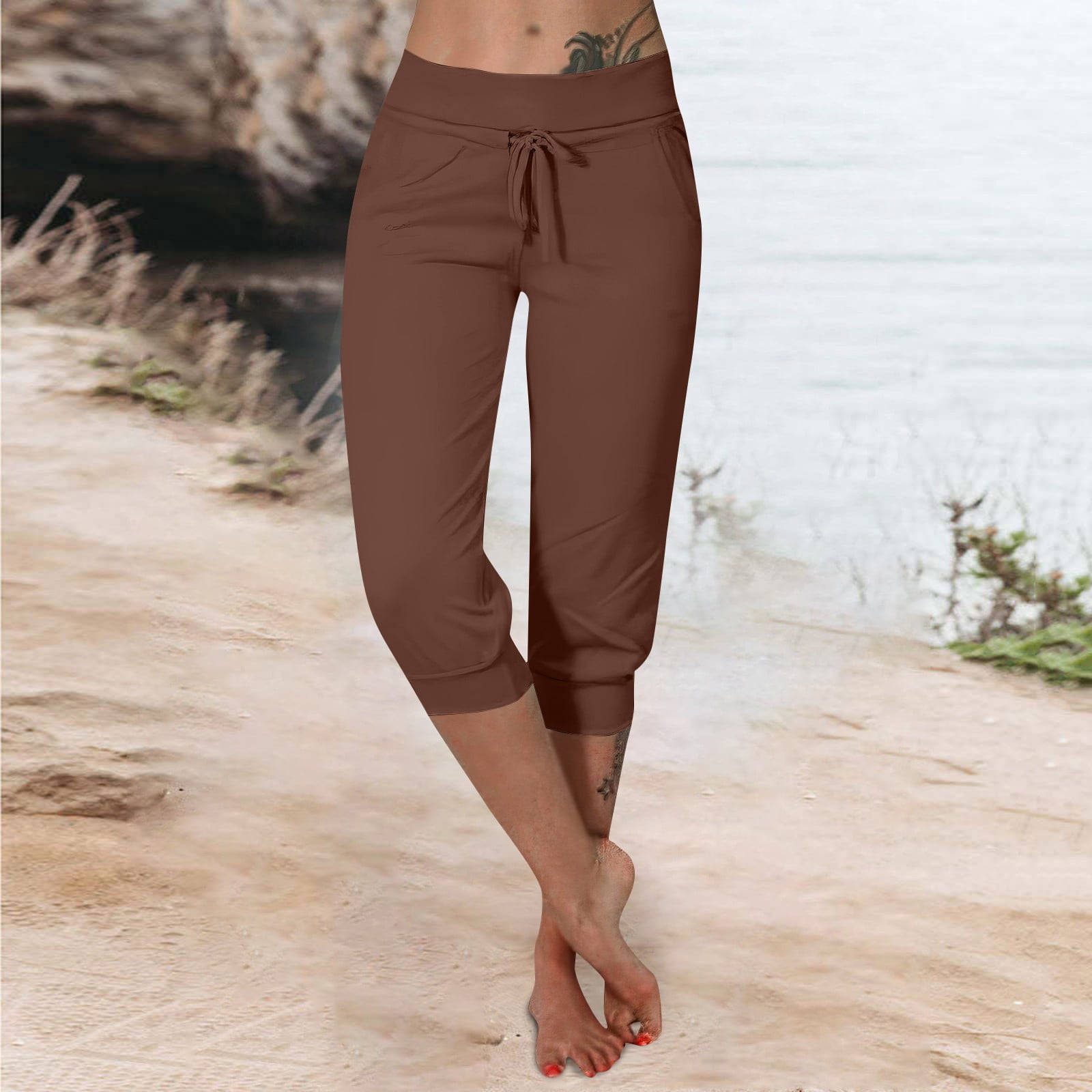 Capri Pants for Women Lightweight Capris Sweatpants Summer Casual ...