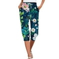 thumbnail image 1 of Capri Pants for Women Loose Fit Summer Hawaii Print Capri Pants Dressy Ladies Baggy Cargo Sweatpants for Hiking, 1 of 5