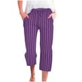 thumbnail image 1 of Capri Pants for Women Plus Size Casual Loose With Drawstring Lace Up Pockets Fashionable Printing Cropped Pants, 1 of 7