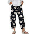 thumbnail image 1 of Capri Pants for Women Plus Size Summer Printed Comfor table Loose Wide Legs Fashion Casual Ladies Capris Pants, 1 of 5