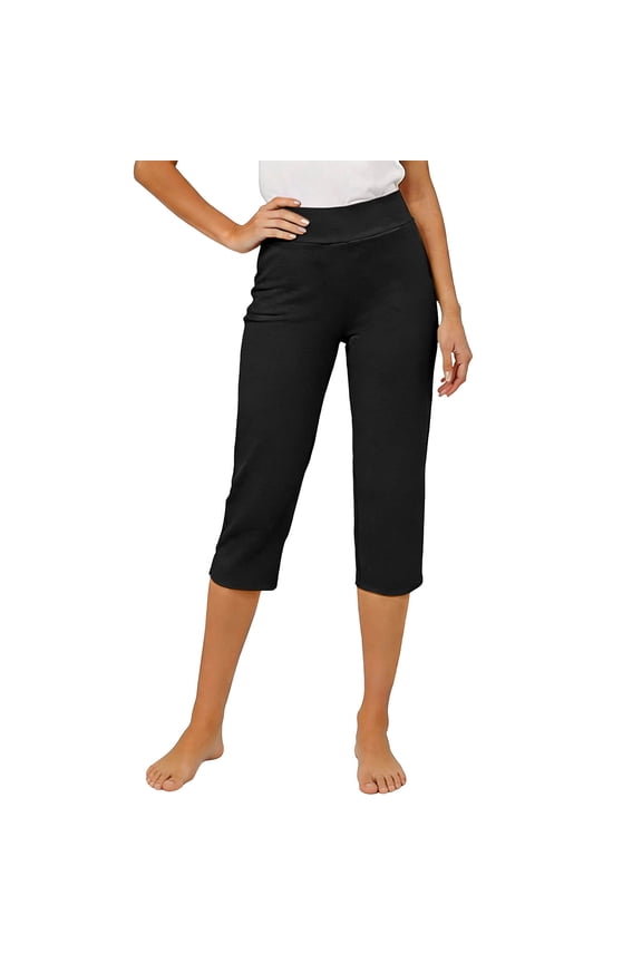 Capri Pants for Women Summer Business Casual Pull On Womens Capris with Pockets