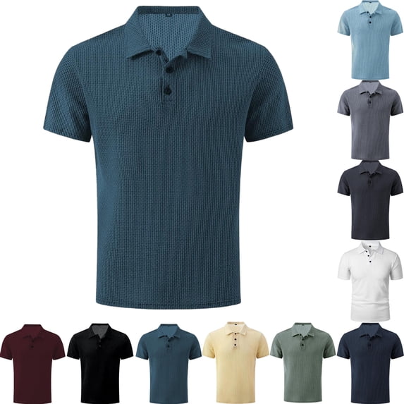 Capri Polo Shirts Men Breeze Polo Short Sleeve Shirts for Men Work Athletic Performance Golf Shirts