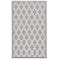 thumbnail image 1 of Linon Capri Quatrefoil Machine Made Polypropylene 4'4"x7'3" Rug in Gray, 1 of 3