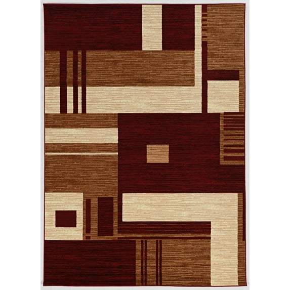 Capri Red and Beige Rug, Multiple Sizes