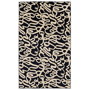 Capri Sasha Blue Area Rug 43 x 73 Easy Care Polypropylene Transitional Design