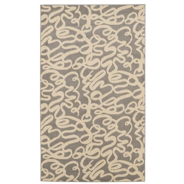 Capri Sasha Light Grey 43 x 73 Area Rug 100% Polypropylene Transitional Design