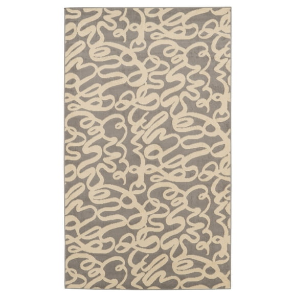 Capri Sasha Light Grey 43 x 73 Area Rug 100% Polypropylene Transitional Design