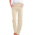 thumbnail image 1 of Capri Pants Women Elastic Waist Cropped Pants with Pockets for Casual Daily Wear, 1 of 5