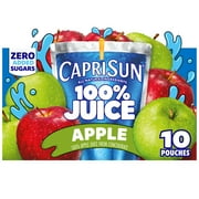 Capri Sun 100% Juice Apple Juice Box Pouches, 10 Ct Box, 6 fl oz Pouches, Liquids