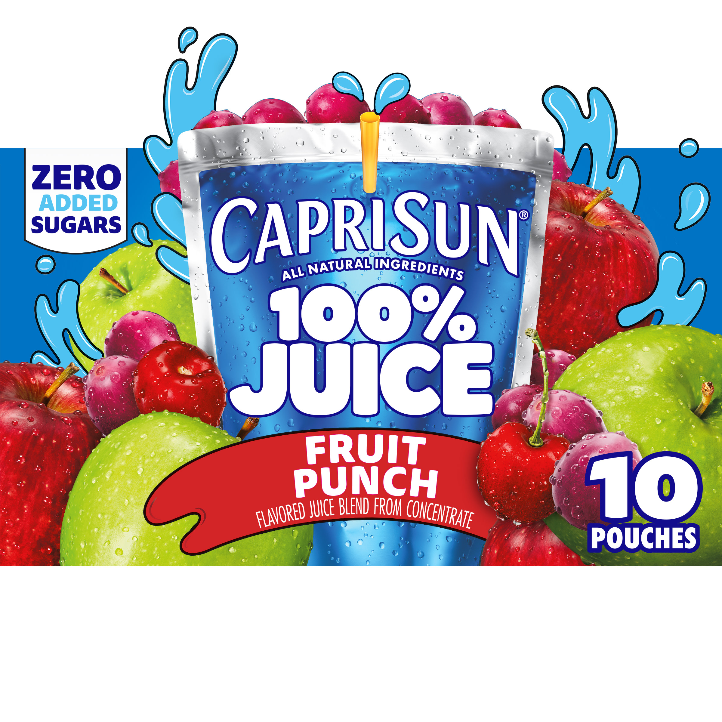 Capri Sun 100 Juice Fruit Punch Juice Box Pouches 10 Ct Box 6 Fl Oz Capri Sun 100 Juice Fruit Punch Juice Box Pouches 10 Ct Box 6 Fl Oz