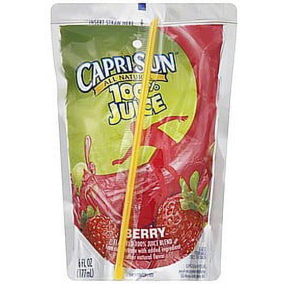 Capri Sun All Natural 100% Juice (Pack of 8)