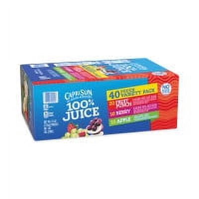 Capri Sun Fruit Juice Pouches Variety Pack, 6 oz, 40 Pouches/Carton, Each