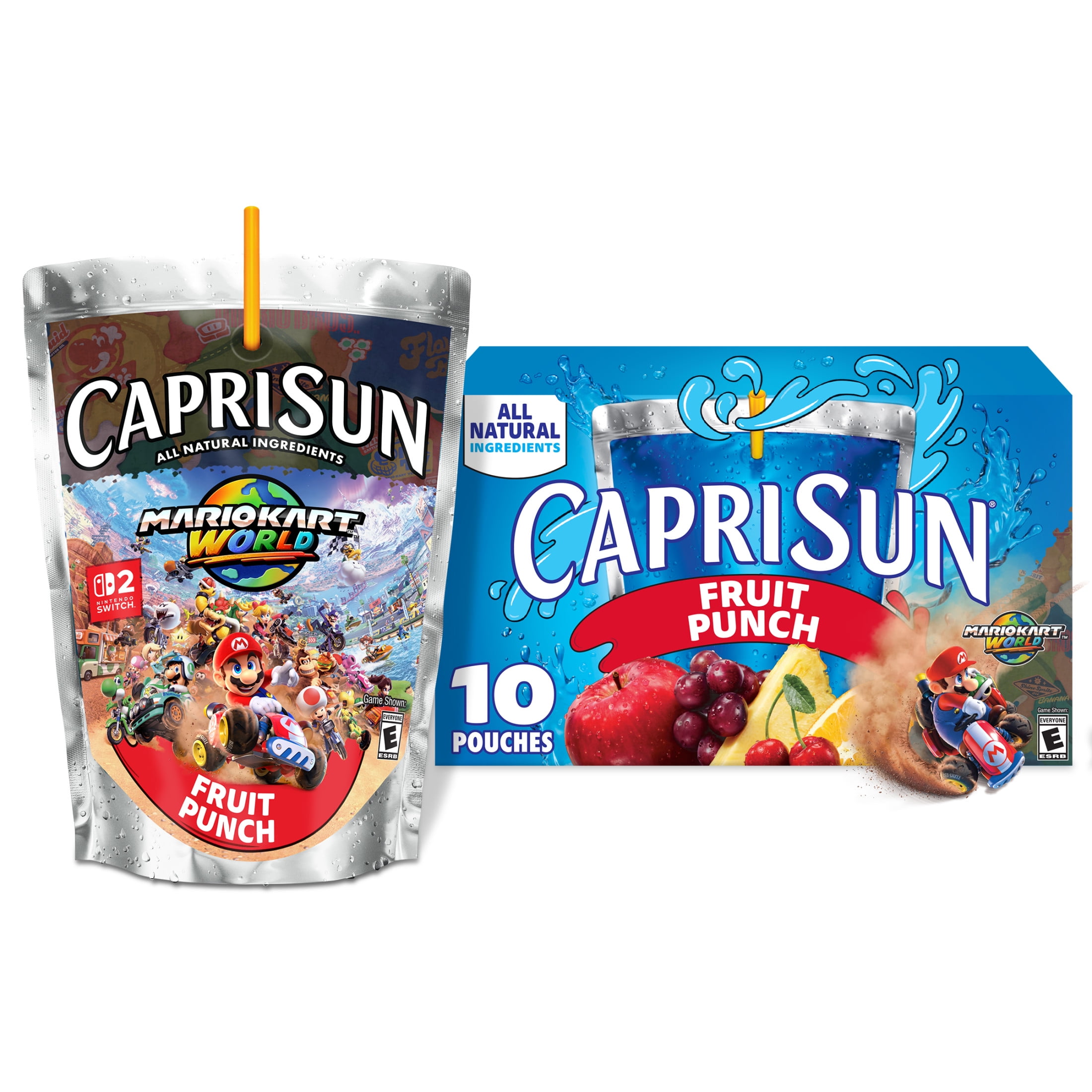 Capri Sun Fruit Punch Flavored with other natural flavor Juice Drink Blend, 10 ct Box, 6 fl oz Pouches