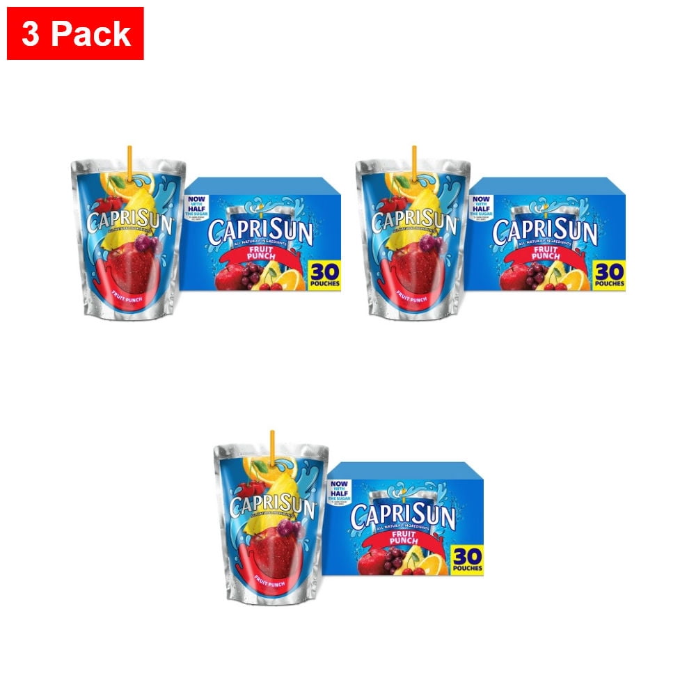 Capri Sun Fruit Punch Juice Boxes - 30pk/6 fl oz Pouches - Walmart.com