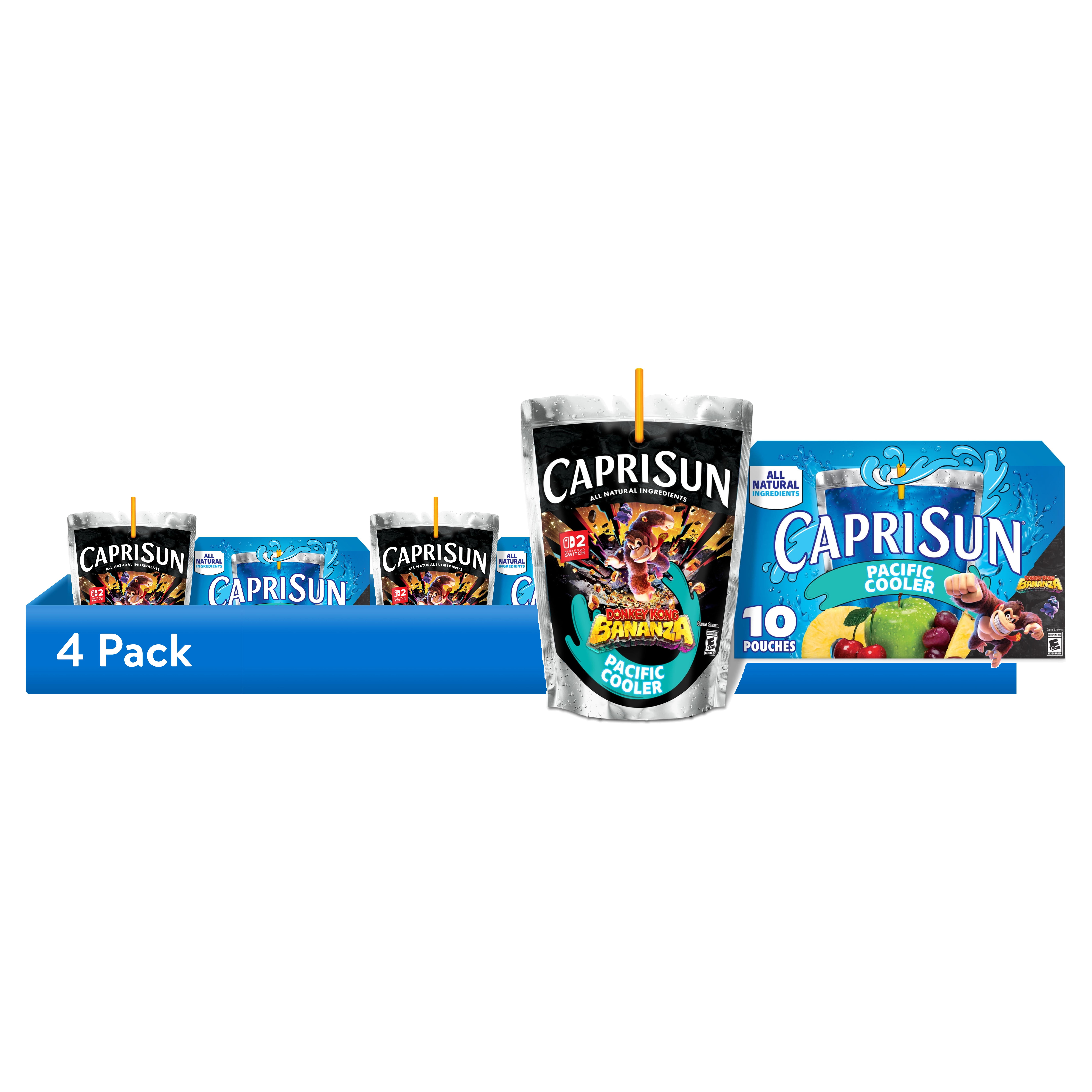 (4 pack) Capri Sun Pacific Cooler Mixed Fruit Flavored Juice Drink Blend, 10 ct Box, 6 fl oz Pouches
