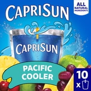 Capri Sun Flavored with Other Natural Flavor Juice Drink Blend, 10 Pouches, for School Lunches and On-the-Go Hydration, Pacific Cooler, All Natural Ingredients, 6 fl oz