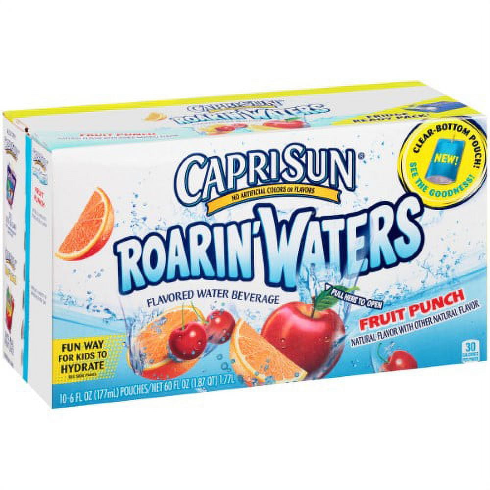 Capri Sun Roarin' Waters Flavored Water Beverage, Fruit Punch 
