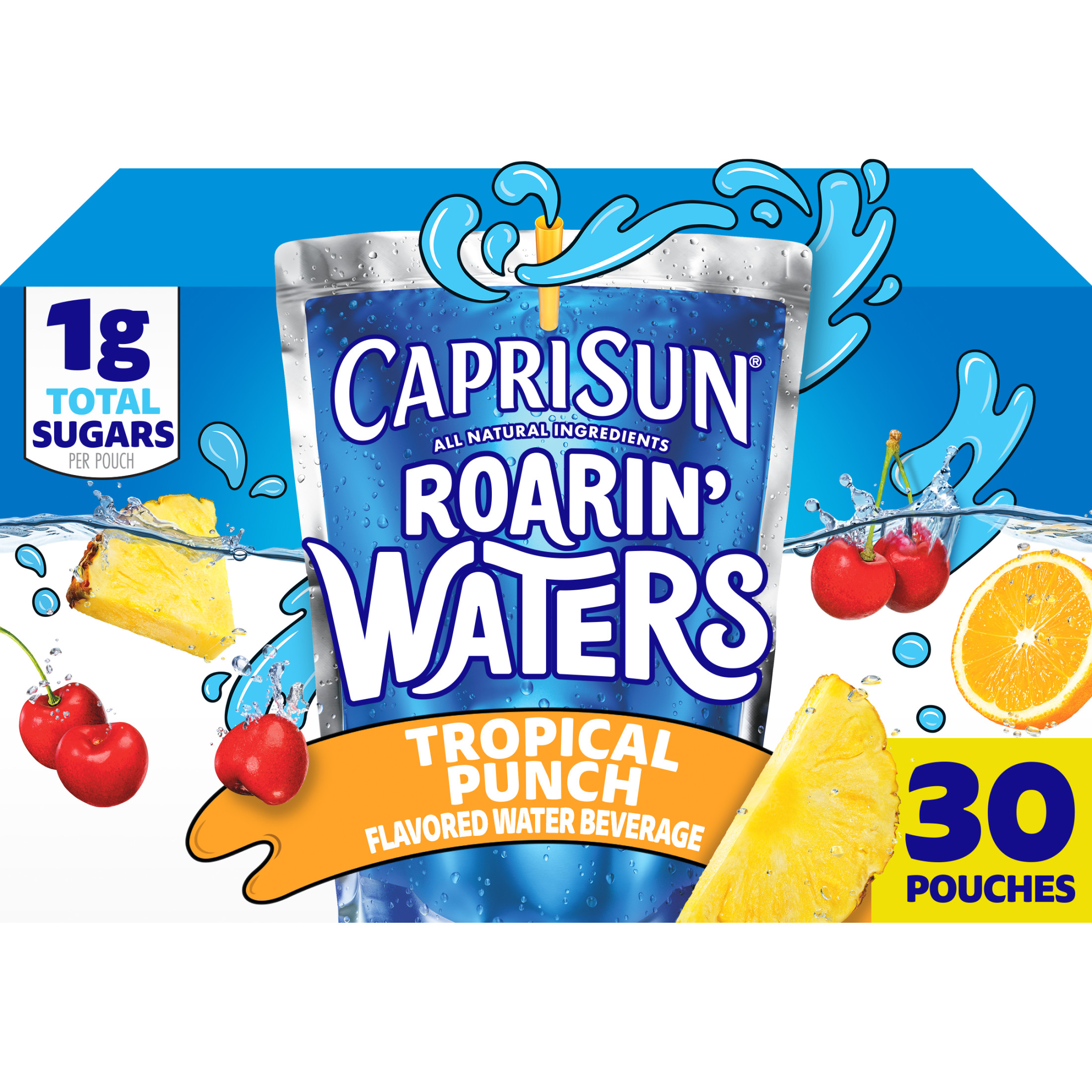 Capri Sun Roarin Waters Tropical Tide Flavored Water Kids Drink 
