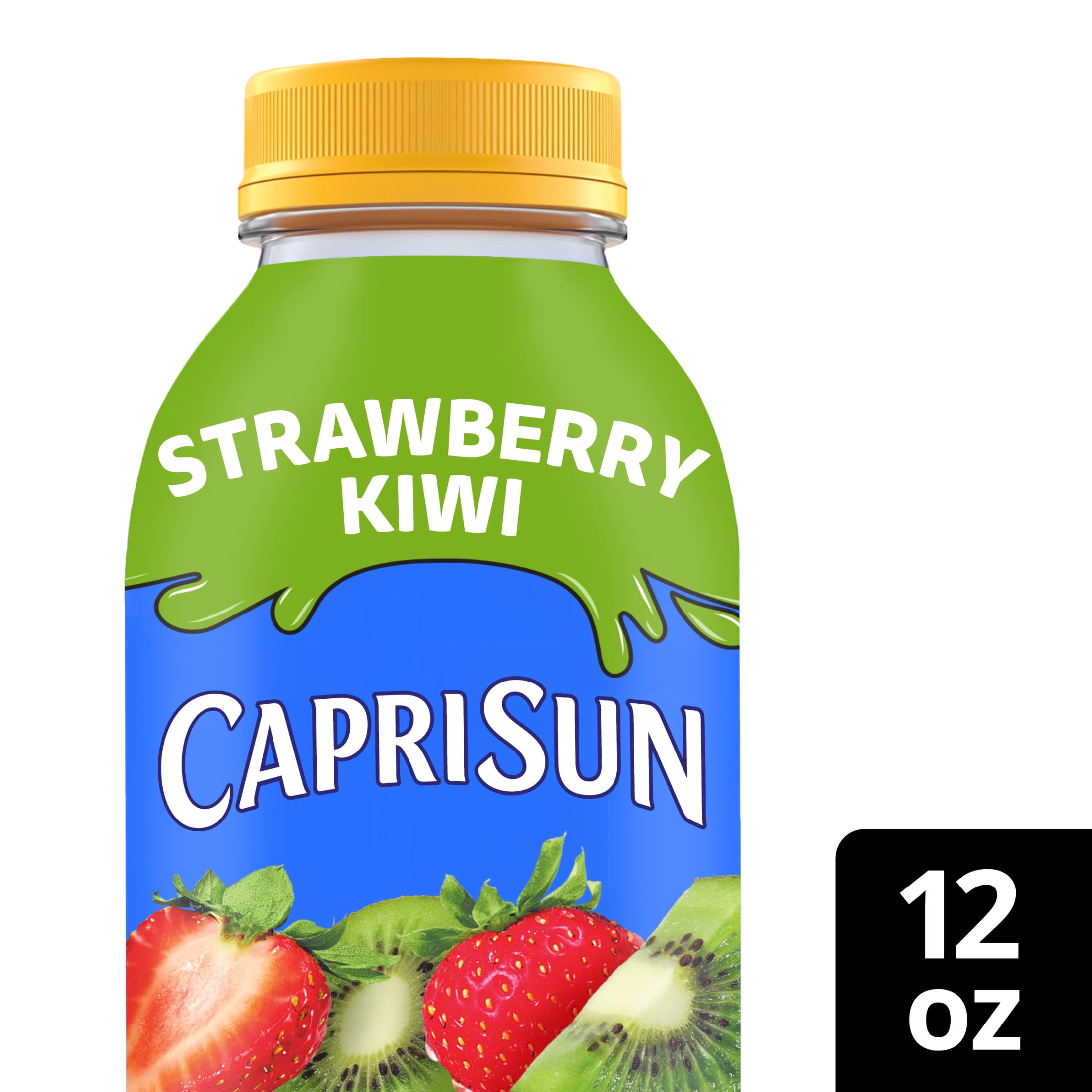 Capri Sun Strawberry Kiwi Flavored Juice Drink Blend from concentrate with other natural flavors, 12 fl oz Bottle