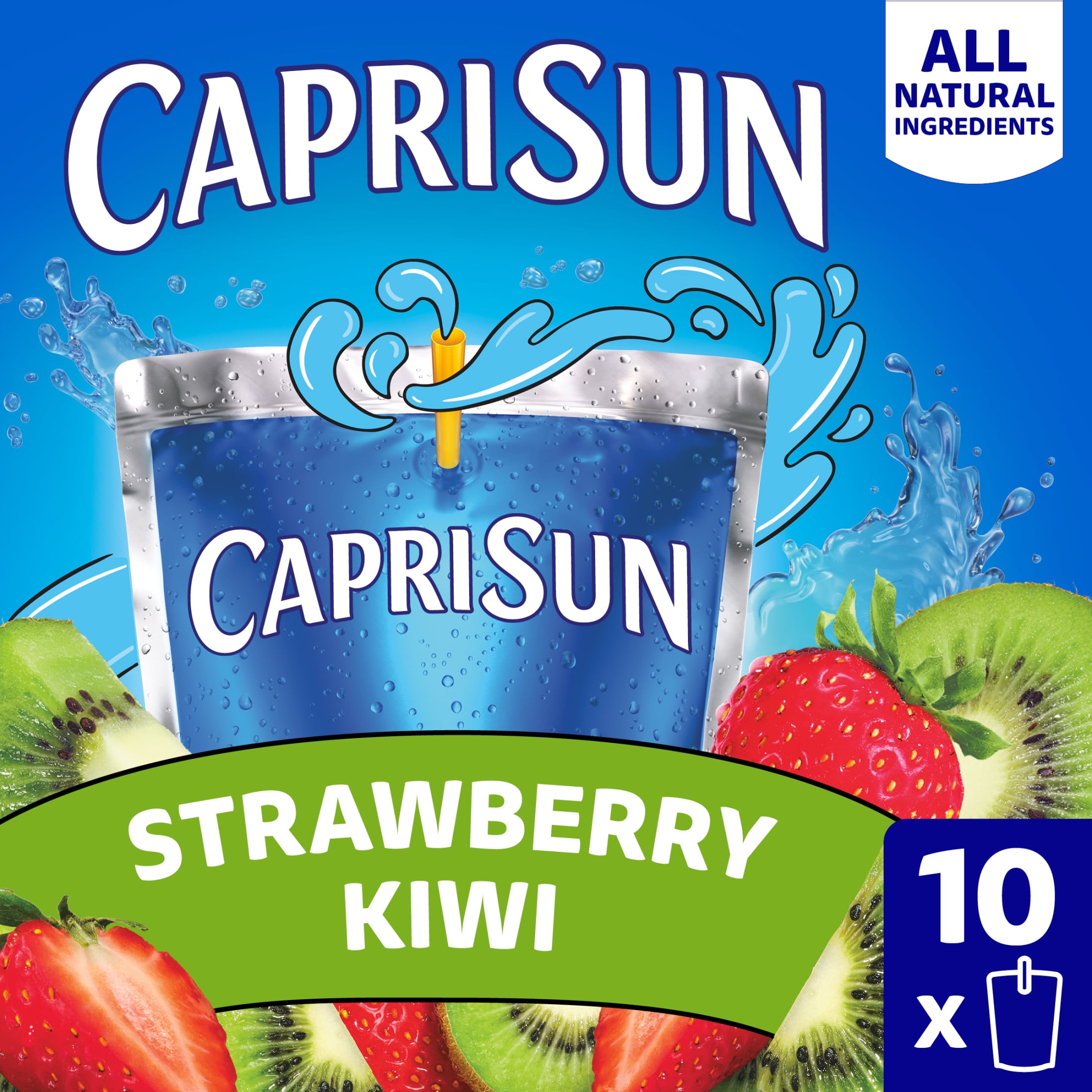 Capri Sun Strawberry Kiwi Juice Pouches, 6 fl oz, 10 Pack, All