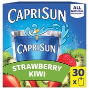 Capri Sun Flavored Juice Drink Blend from Concentrate with Other Natural Flavor Juice Drink Blend, 30 Pouches, for Strawberry Kiwi, All Natural Ingredients, 6 fl oz