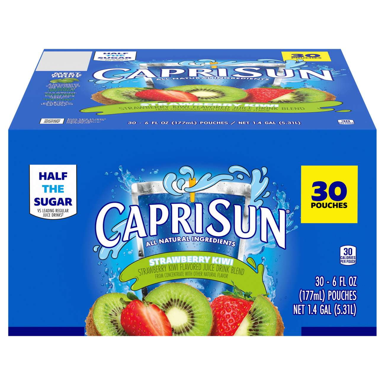 Capri Sun Strawberry Kiwi Juice Drink Blend 30 pk Pouches -&nbsp; Value Pack - 6 oz- Pack of 2