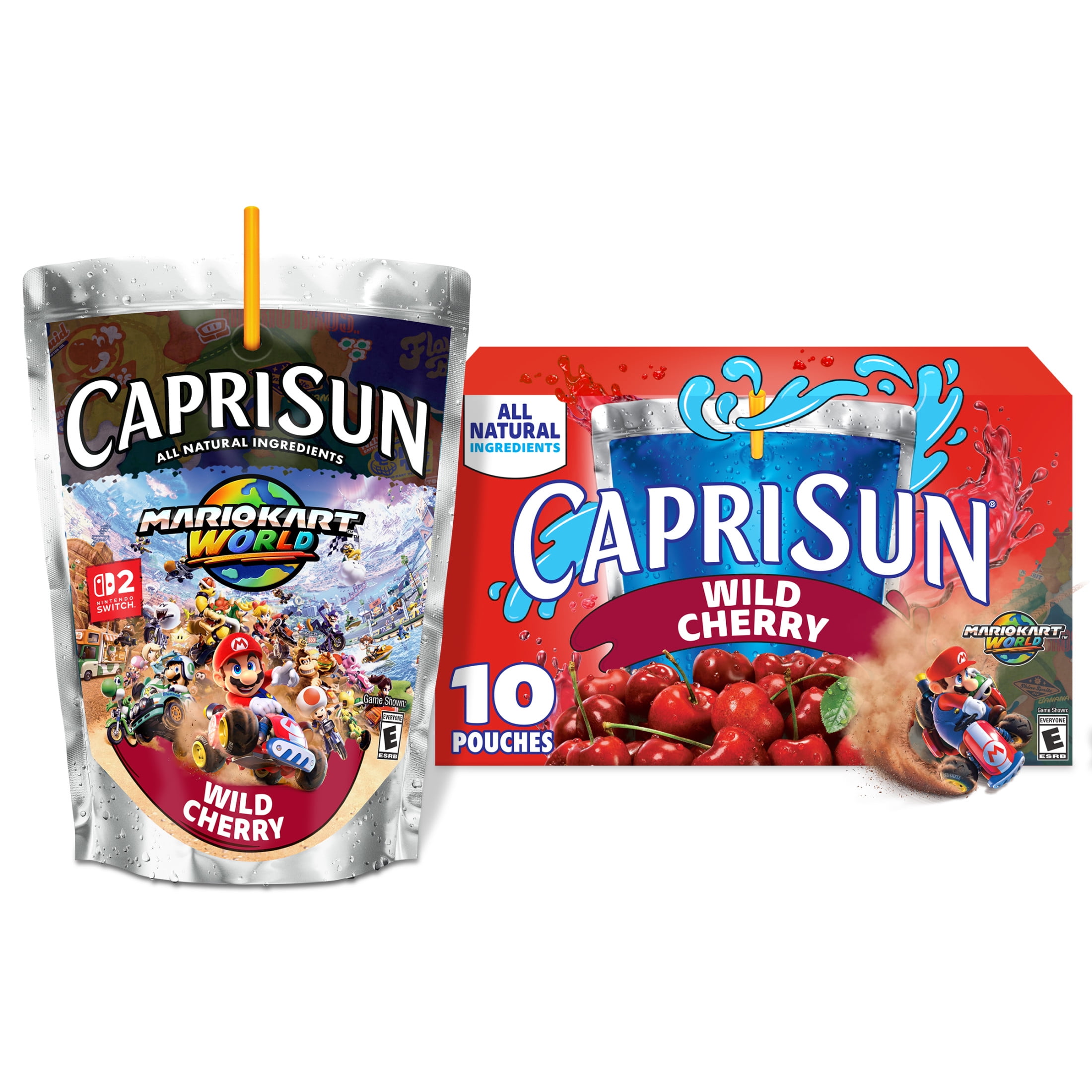 Capri Sun Wild Cherry Juice Pouches, 10 ct, 6 fl oz, Juice Drink