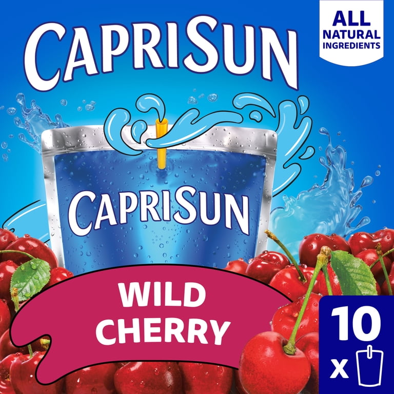 CRDP原料　5g Capri Sun Wild Cherry Flavored Juice Drink, 10 ct, 6 fl oz Pouches