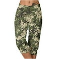 thumbnail image 1 of Capri Sweatpants for Women Summer Casual Outdoor Pull-Up Camo Print Joggers Trousers with Pocket Wide Leg Workout Pants, Multicolor, XXXL, 1 of 6