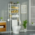 thumbnail image 1 of Capri Over The Toilet Storage Shelf, 4-Tier Freestanding Bathroom Organizers and Storage, above Toilet Space Saver Rack with Adjustable Shelves, Toilet Paper Holder and 3-Hooks, White, 1 of 11