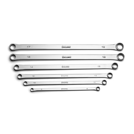 Capri Tools 0 Degree Offset Extra Long Box End Wrench Set, Metric, 8-19 mm, 12 Sizes, 6-Piece
