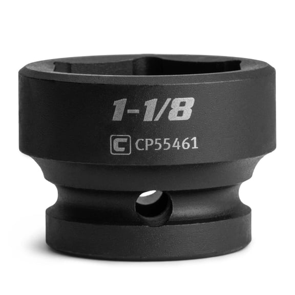 Capri Tools 1-1/8 in. Stubby Impact Socket, 1/2 in. Drive, 6-Point, SAE