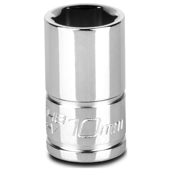 Capri Tools 10 mm Shallow Socket, 1/4-Inch Drive, 6-Point, Metric