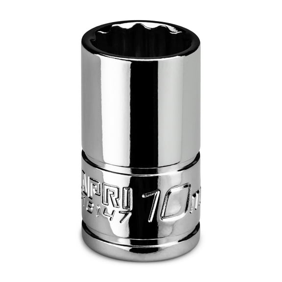 Capri Tools 10 mm Shallow Socket, 1/4 in. Drive, 12-point, Metric