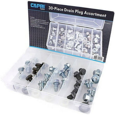 Capri Tools 10022 Oil Drain Plug Repair Assortment Set, 30-Piece