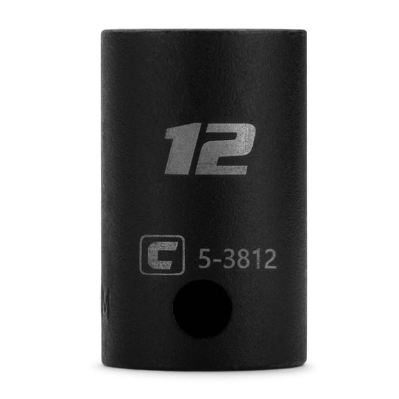 Capri Tools 12 mm Shallow Impact Socket, 3/8-Inch Drive, 12-Point, Metric