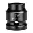 thumbnail image 1 of Capri Tools 12 mm Stubby Impact Socket, 1/2 in. Drive, 6-Point, Metric, 1 of 6