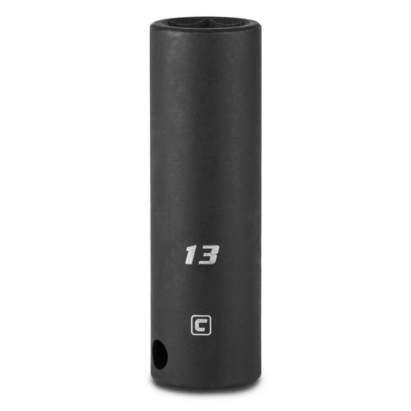 capri tools 17 mm deep impact socket, 3/8-inch drive, 6-point, metric