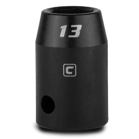 Capri Tools 13 mm Shallow Impact Socket, 1/2-Inch Drive, 6-Point, Metric