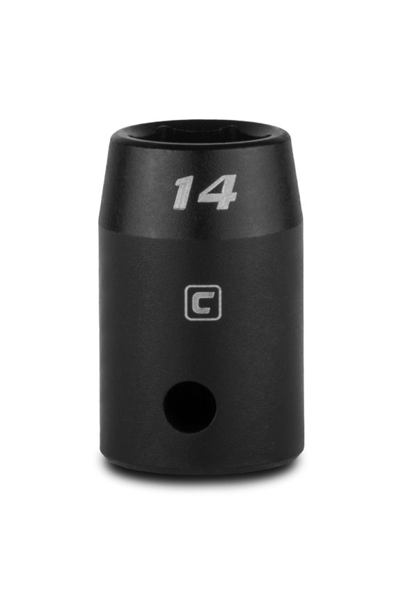 14 mm Shallow Impact Socket, 1/2-Inch Drive, 6-Point, Metric